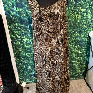 Studio I Brown Paisley Maxi Dress